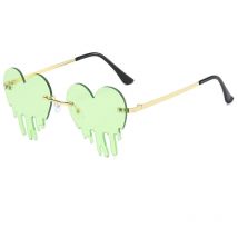 Larmes vertes d'amour lunettes de soleil vertes