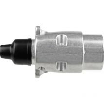 Stecker 7-polig silber – Anhängerzubehör – Metall – 12V – DIN ISO 1724