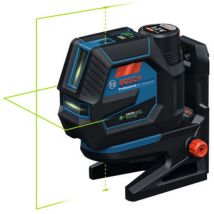Láser combinado gcl 12V-50-22 cg de Bosch Professional alcance de hasta 50 m con receptor, doble fuente de alimentación, soporte rm 20, adaptador de