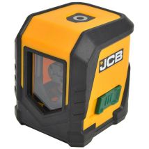 JCB - Láser de Línea Cruzada 20 m cll-g, para Construcción, Precisión de +/- 0,8 mm, Haz Verde, Autonivelación, Modo Manual, Trípode Incluido, Pilas