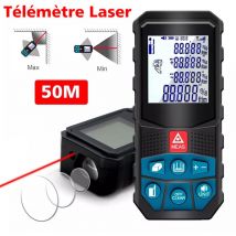 Sdlogal - Infrarot Entfernungsmesser 50m, Ultrixe, 2mm Abstand, 20 Daten, Entfernungsmessung, LCD-Anzeige, wasserdicht Ip54,Batterien nicht enthalten