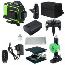 Fasget Laserwasserwaage, 16 Linien Kreuzlinienlaser 4D 360° Grün Licht Fantablau