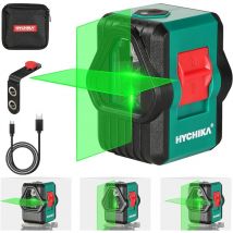 Hychika - Laser Level 30M Self-Leveling Green Laser Level for Outdoor, Dual Modules (Horizontal/Vertical/Cross line)
