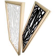 Laser - Moduli Decorativi in Legno e pvc - Colore: nero - Misura: 47x94 cm