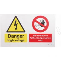 High Voltage/No Admittance Sign 6639 - Laser Tools