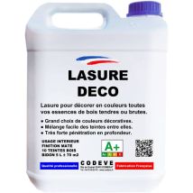 Lasure Deco - 4x5 l - Codeve Bois - Marron - Pour La Décoration En Couleurs Déco D'un Bois Brut, Massif Ou Plaqué.