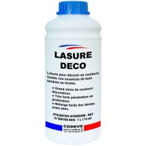 Lasure Deco - 1 l - Codeve Bois - Orange - Pour La Décoration En Couleurs Déco D'un Bois Brut, Massif Ou Plaqué.