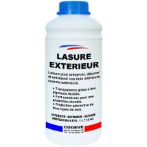 Lasure Exterieur - 1 l - Codeve Bois - Chêne doré - Pour Une Protection Efficace De Vos Bois En Climat Difficile.