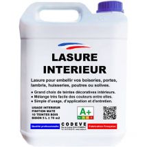 Lasure Interieur - 4x5 l - Codeve Bois - Chêne rustique - Pour La Décoration De Votre Boiserie, Lambris, Porte Ou Poutre En Bois.