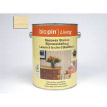 Biopin - Lasure à la cire d'abeille naturelle blanche 2,5L soit 35m² - nuance de bois