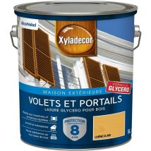 Lasure protectrice glycéro pour bois extérieur - Volets et Portails - aspect satin chêne clair 5 l Xyladecor