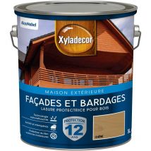Lasure protectrice pour bois extérieur - Facades et Bardages - aspect satin chêne 5 l Xyladecor