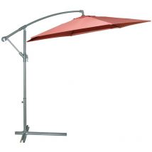 Lateral runde Aluminium -Regenschirm 300 cm Lachsgarten Deluxe Kollektion