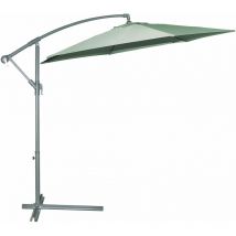 Lateraler Regenschirm in grünem Aluminium 300 mm Garten Deluxe -Kollektion