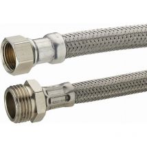 Tubo flexible de acero inoxidable F3/8 (12x17) Noyon&thiebault l 800 mm - DN8 - 2032-80PLL1