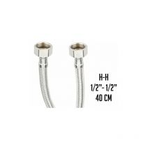 Latiguillo inox. H1/2' x H1/2' 40 cm