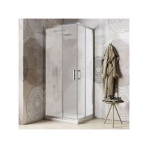 Lato doccia telescopico in vetro temperato satinato 4mm modello tina h.190 cm 70-80 satinato Mobo