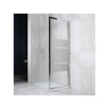 Lato fisso in vetro temperato serigrafato 6mm modello copernico h.195