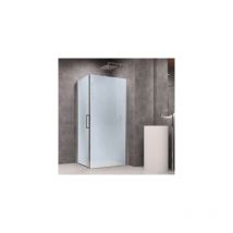 Ix Box Shower - Lato fisso per porta battente briar 6 millimetri chrome per box doccia misure 72-75xh195 cm stampato - confezione 1