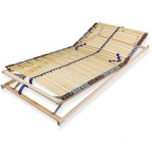 Lattenrost 100x200 Cm Verstellbares Kopf & Fußteil Vormontiert 42 Latten 7-zonen Traglast 150 kg Birkenschichtholz