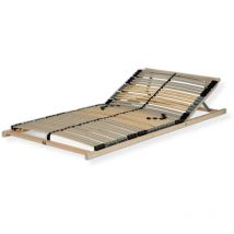 Lattenrost 100x200 cm - Kopfteil verstellbar 42 Latten 7-Zonen Traglast ca. 140 Kg Birken und Buchenschichtholz Selbstmontage Made in Germany