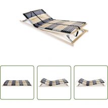 The Living Store Lattenrost mit 42 Latten 7 Zonen 80x200 cm - Lattenrost - Holzrahmen - Birkenholz - Buchenholz - Lattenrost 80x200