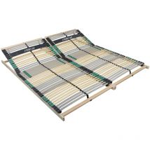 Lattenrost Premium Strong Mit Buchenholz, Lattenrost 180x200 (set 2x90x200) Extra Stabil, Kopfteil Verstellbar, Orthopädischer 7 Zonen Lattenrost Mit 