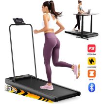 Laufband Mit Handlauf Für Zuhause, Faltbar Walking Pad 2–8 Km/h Mit 4-fach Neigungsverstellung,mit Led-display, Bluetooth-app-steuerung & 