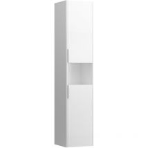 LAUFEN BASE Hochschrank, 2 Türen, Scharnier links, offene Ablage,