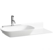 Laufen - ino Waschtisch, 1 Hahnloch, ohne Überlauf, Keramikablage