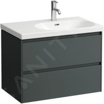 Lani - Meuble-vasque, 74x45x52 cm, 2 tiroirs, gris H4035821122661 - Laufen