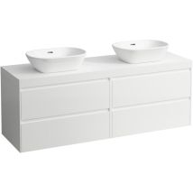 Laufen - lani Waschtischplatte weiß matt inkl. Unterschrank, 1