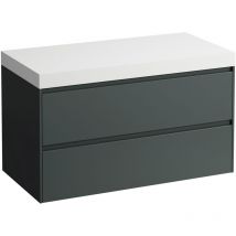 Laufen - lani Waschtischplatte weiß matt inkl. Unterschrank, ohne