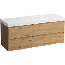 Laufen - lani Waschtischplatte weiß matt inkl. Unterschrank, ohne