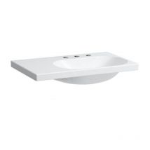 Laufen Lua - Lavabo de meuble 75x46 cm, sans trop-plein, 3 trous pour robinetterie, blanc H8170850001581