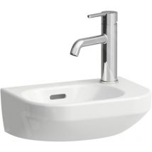 Lua - Lave-mains 36x25 cm, avec trop-plein, trou pour robinetterie à droite, blanc H8150800001061 - Laufen