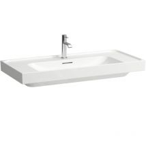 Laufen Meda - Lavabo 100x46 cm, avec trop-plein, trou pour robinet, blanc H8101190001041