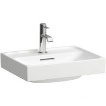 Laufen - Meda - Lavamani 45x35 cm, con troppopieno e foro per miscelatore, bianco H8151110001041