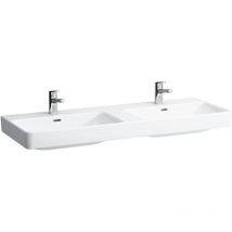 Laufen - pro s lavabo doble, 3 agujeros para grifo, con rebosadero,