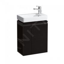 Laufen - Pro s - Meuble pour lave-mains avec porte et étagère latérale à gauche, 470x275x605 mm, wengé H4830020954231
