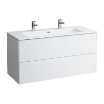 Laufen - Pro s - Meuble avec double-lavabo, 1200x610x500 mm, 2 tiroirs, blanc mat H8649632601071