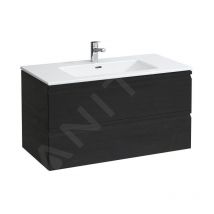 Laufen - Pro s - Meuble avec lavabo, 1000x500 mm, 2 tiroirs, wengé H8619654231041