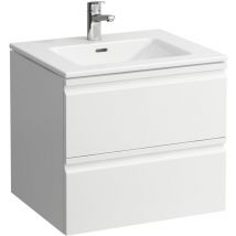 Laufen - Pro s - Meuble avec lavabo, 600x500 mm, 2 tiroirs, wengé H8619614231041