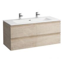 Laufen Pro S - Meuble avec double-lavabo, 1200x545x500 mm, 2 tiroirs, chêne clair H8619674791071