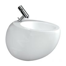 Laufen - Il Bagno Alessi One - Bidet suspendu, arrivée d'eau latérale, avec lcc, blanc H8309714003041