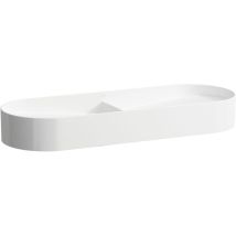 Laufen Sonar Doppelwaschtisch-Schale – 1000mm x 370mm x 130mm – Saphirkeramik – ohne Hahnloch – inkl. 2 Ablaufventile