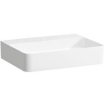 Laufen – Aufsatzwaschtisch VAL, 3 Hahnlöcher, mit Überlauf, Saphirkeramik, 550mm x 420mm x 115mm
