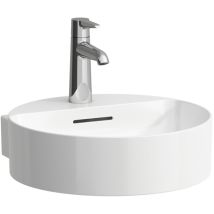 Laufen – Handwaschbecken VAL, wandhängend, unterbaufähig, ohne Hahnloch, Saphirkeramik, 400mm x 425mm x 110mm
