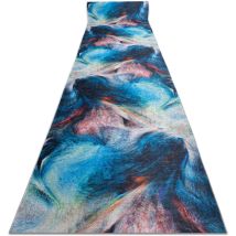 Läufer Antirutsch Lotus Color 36500 Abstraktion Blau / Rot Zum Waschen 60cm Blue 60x170 Cm