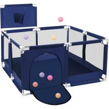 Drillpro - Laufgitter Laufstall für Baby Kinder 128 x 128 cm Schutzgitter mit Aufbewahrungstasche Waschbar Tragbar Rechteckiges Krabbelgitter